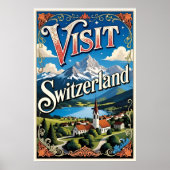 Visit Switzerland travel poster (Vorne)
