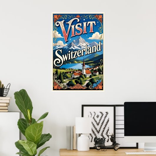 Visit Switzerland travel poster (Heimbüro)