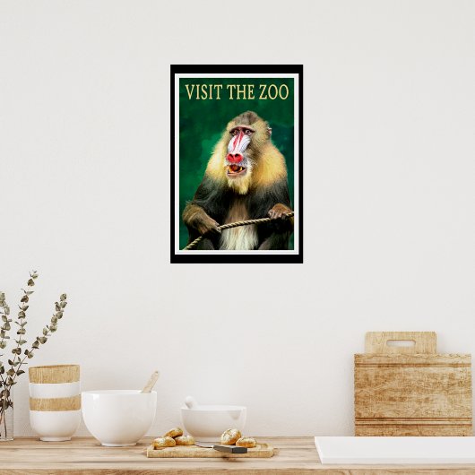 Visit the Zoo, vintage travel poster (Küche)