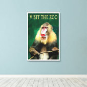 Visit the Zoo, vintage travel poster Leinwanddruck (Insitu (Holzboden))