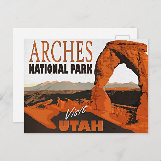 Visit Utah, Arches National Park, Postkarte (Vorne/Hinten)