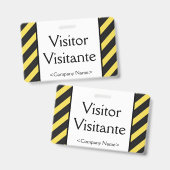 "Visitante"-Abzeichen Ausweis (Front & Back)