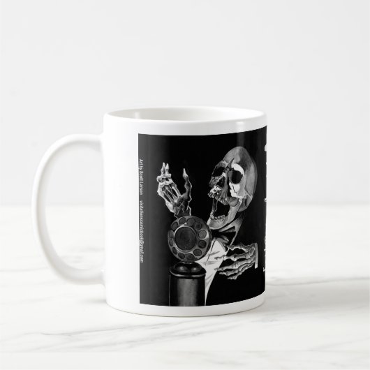 Visitations Comic Book Singing Skull Kaffeetasse (Links)