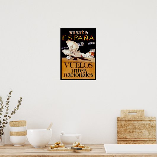Visite Espana ~ Vuelos Internacionales Poster (Küche)