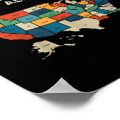 Visited All 50 US States - USA Map Travel - Visit Poster (Ecke)