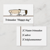Visitekaartje hond, visitenkarte (Vorne/Hinten)