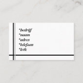 Visitekaartje lineart girl visitenkarte (Rückseite)