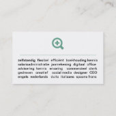 Visitekaartje werkzoekend 1 visitenkarte (Rückseite)