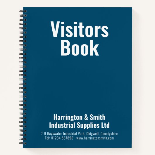 Visitenbuch für Unternehmen Notizblock (Vorderseite)