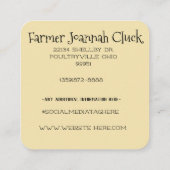 Visitenkarte (Rückseite)