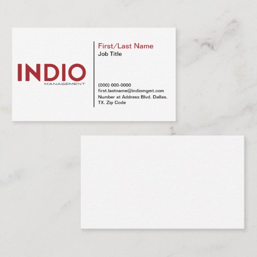 Visitenkarte (Vorne/Hinten)