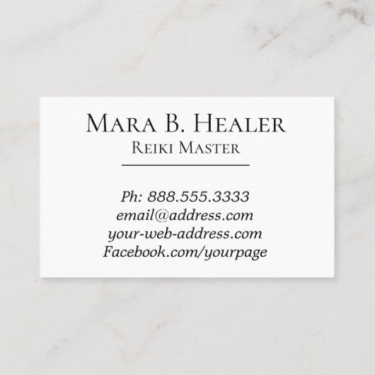 *~* VISITENKARTE (Rückseite)