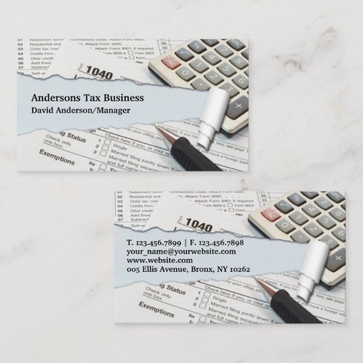 Visitenkarte (Vorne/Hinten)