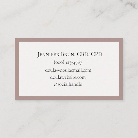 Visitenkarte (Rückseite)