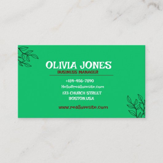 Visitenkarte (Vorderseite)