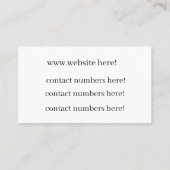 Visitenkarte (Rückseite)