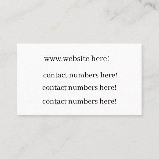 Visitenkarte (Rückseite)