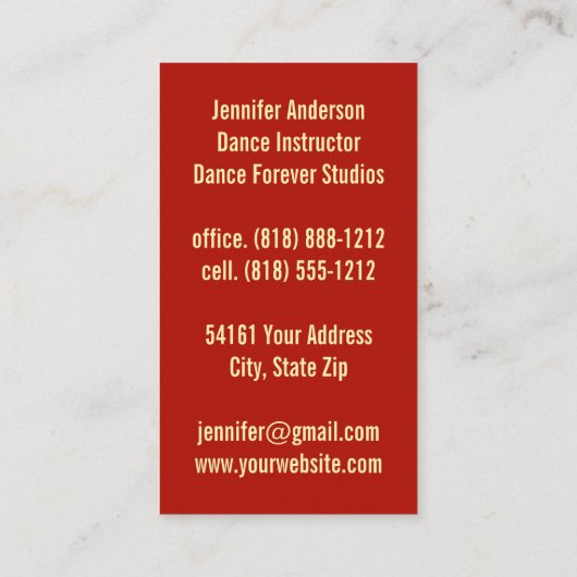 Visitenkarte (Rückseite)