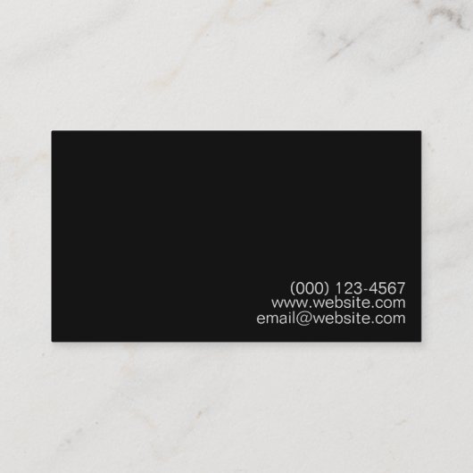 Visitenkarte (Rückseite)