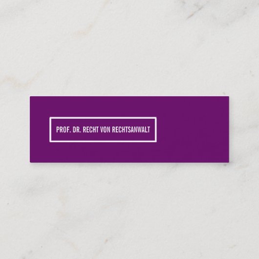 Visitenkarte (Rückseite)