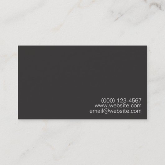 Visitenkarte (Rückseite)