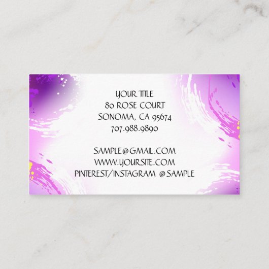 Visitenkarte (Rückseite)