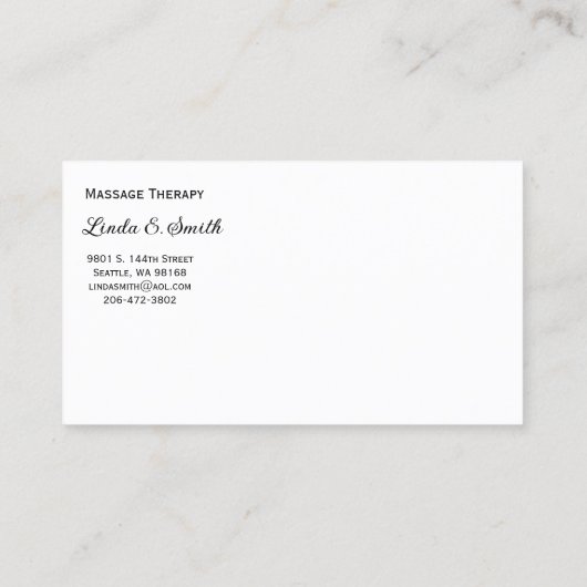 Visitenkarte (Rückseite)