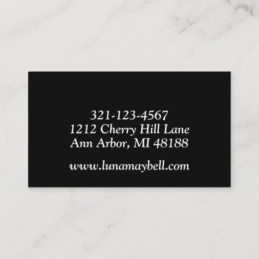 Visitenkarte (Rückseite)