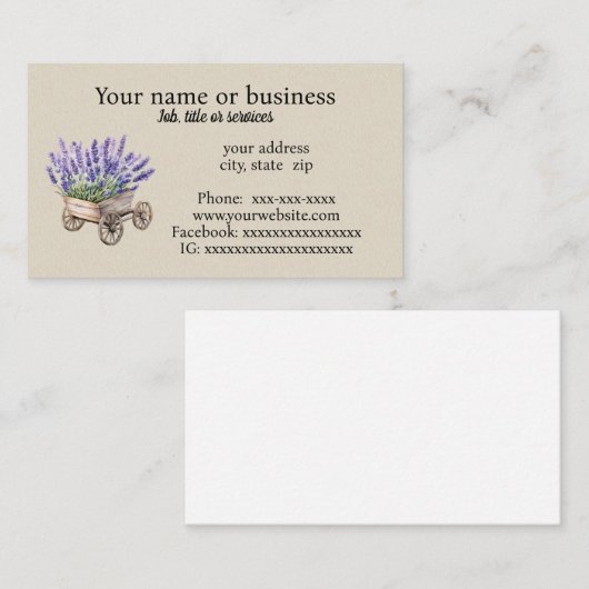 Visitenkarte (Vorne/Hinten)