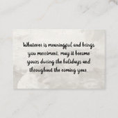 Visitenkarte (Rückseite)