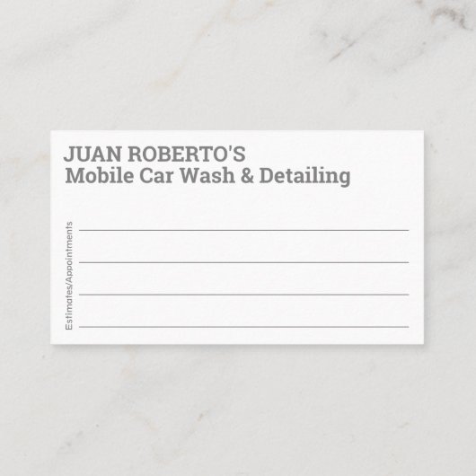 Visitenkarte (Rückseite)