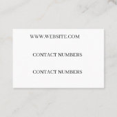 Visitenkarte (Rückseite)