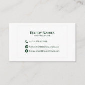 Visitenkarte (Rückseite)