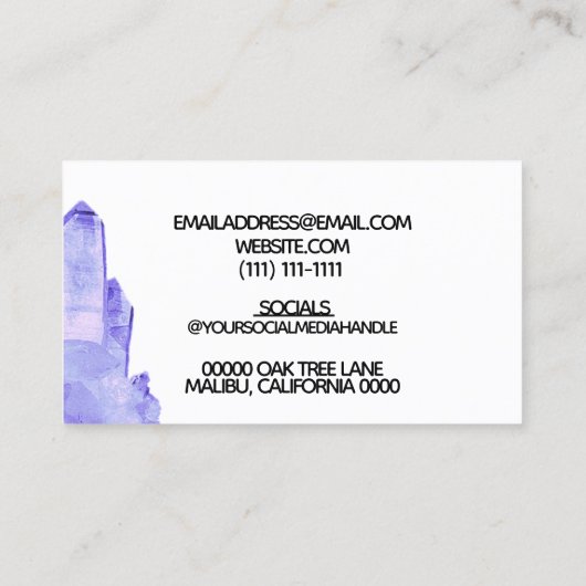 Visitenkarte (Rückseite)