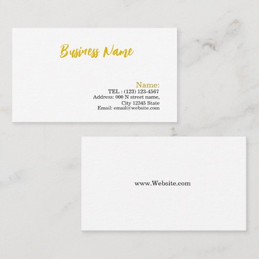 Visitenkarte (Vorne/Hinten)