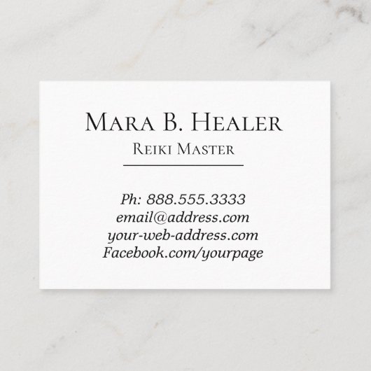 *~* VISITENKARTE (Rückseite)