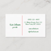 Visitenkarte (Rückseite)