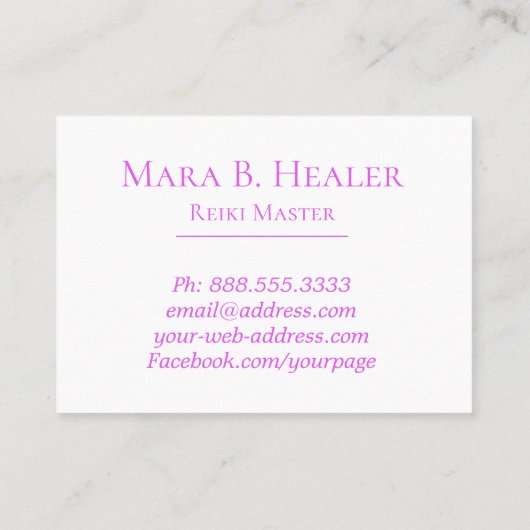 *~* VISITENKARTE (Rückseite)