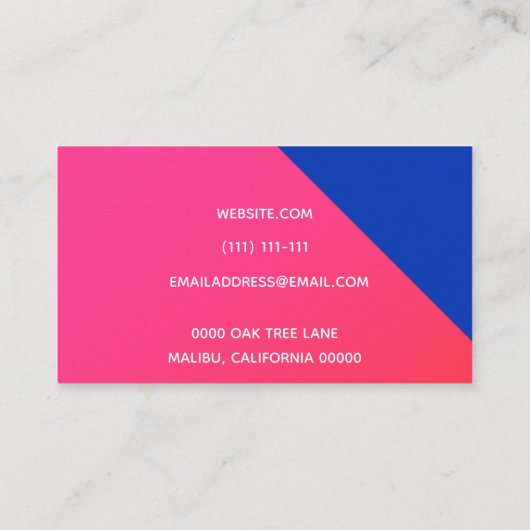 Visitenkarte (Rückseite)