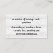 Visitenkarte (Rückseite)