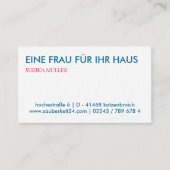 Visitenkarte (Vorderseite)