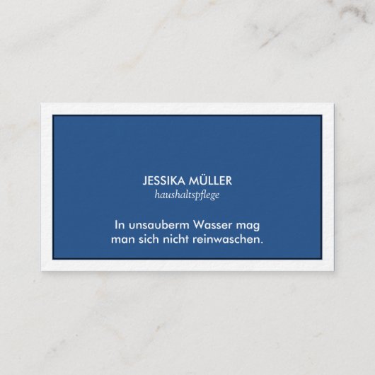 Visitenkarte (Rückseite)