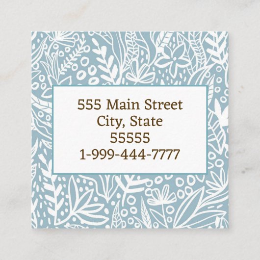 Visitenkarte (Rückseite)