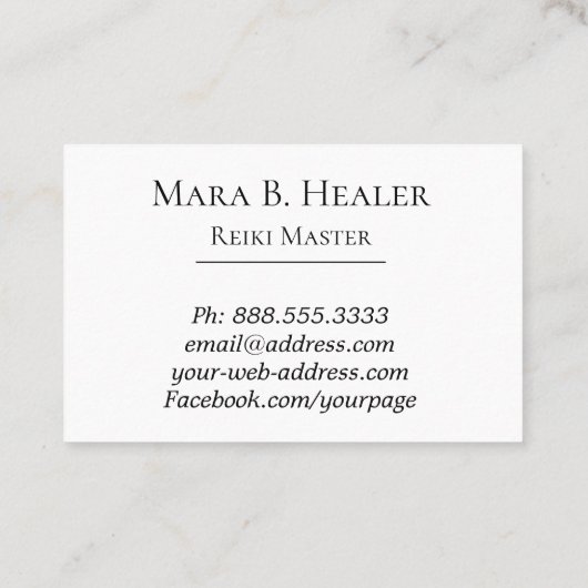 *~* VISITENKARTE (Rückseite)