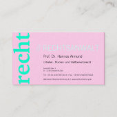 Visitenkarte (Vorderseite)