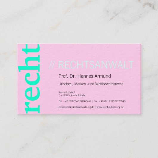 Visitenkarte (Vorderseite)