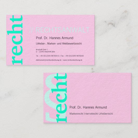 Visitenkarte (Vorne/Hinten)