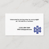 Visitenkarte (Rückseite)