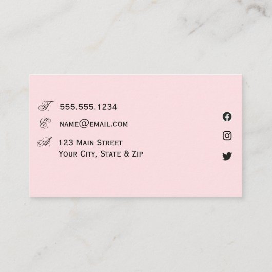 Visitenkarte (Rückseite)