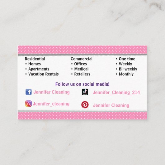 Visitenkarte (Rückseite)